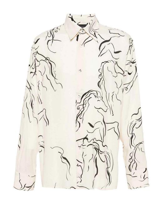 Armani Natural Printed Shirt for men