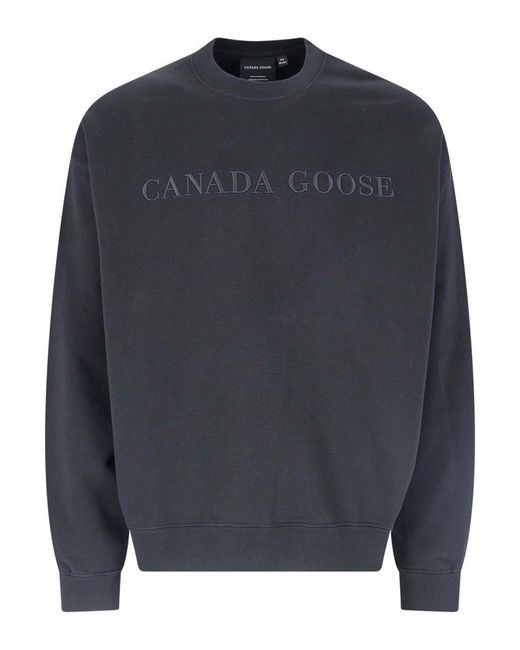 Canada Goose Gray Rove Logo Sweatshirt for men