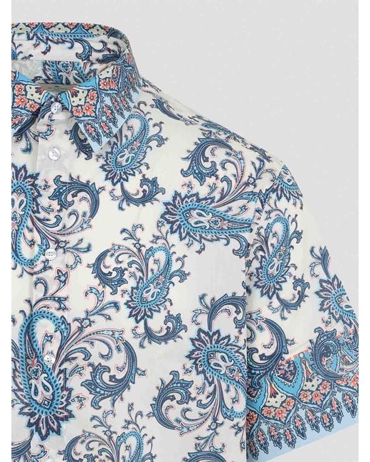 Etro Blue Easy Shirt for men