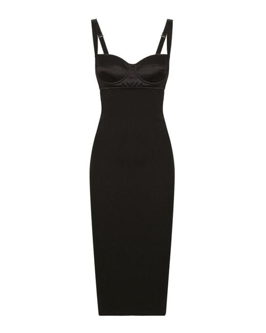 Dolce & Gabbana Black Midi Pencil Dress