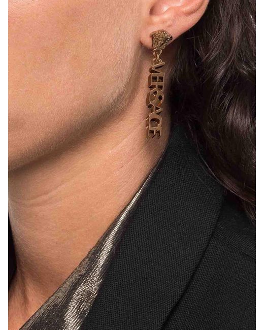 Versace Metallic Medusa Earrings