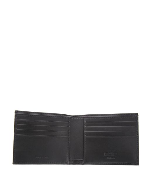 Moschino Black Mini Wallet Logo for men