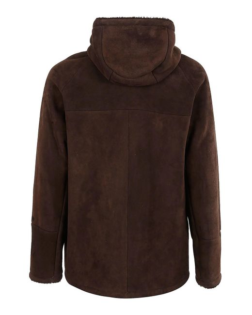 Salvatore Santoro Brown Leather Jacket for men