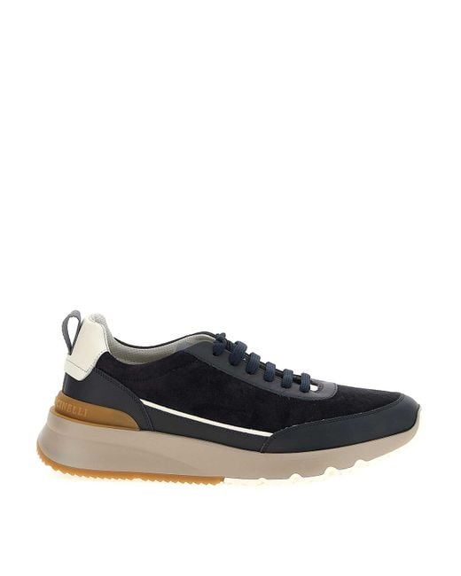 Brunello Cucinelli Blue Runners Sneakers for men
