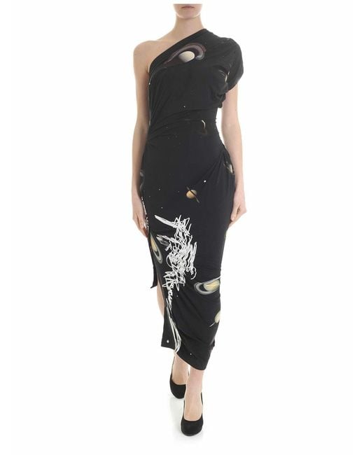 Vivienne Westwood Black Andalouse Dress With Galaxy Motif