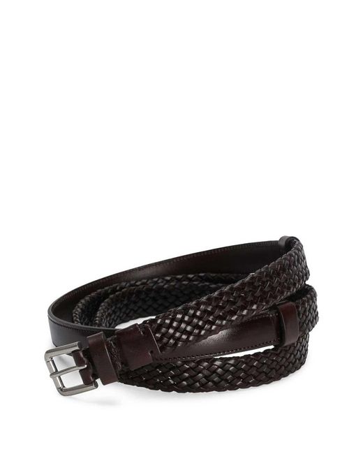 Dolce & Gabbana White Belt With Braided Design for men