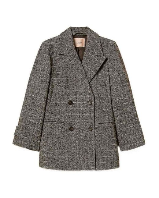 Twinset Gray Coat