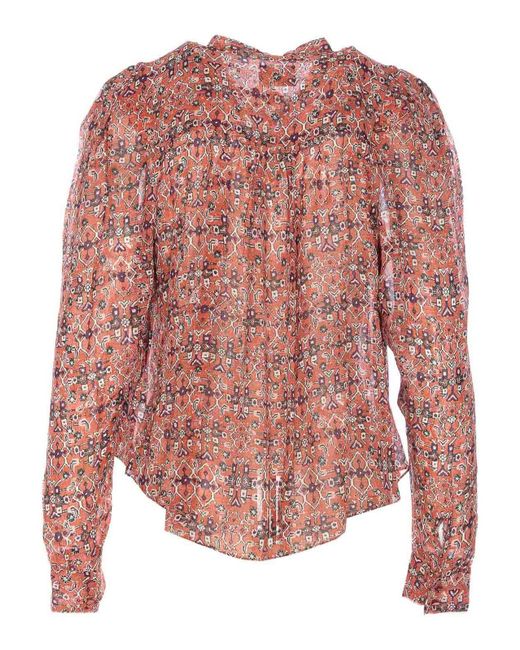 Isabel Marant Pink Rust Neoline Shirt