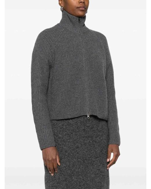 Lisa Yang Gray Sadie Cashmere Cardigan