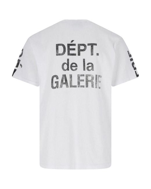GALLERY DEPT. White Logo T-Shirt for men