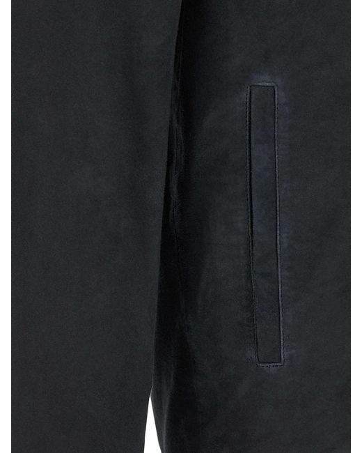 Pal Zileri Blue Suede Overshirt for men