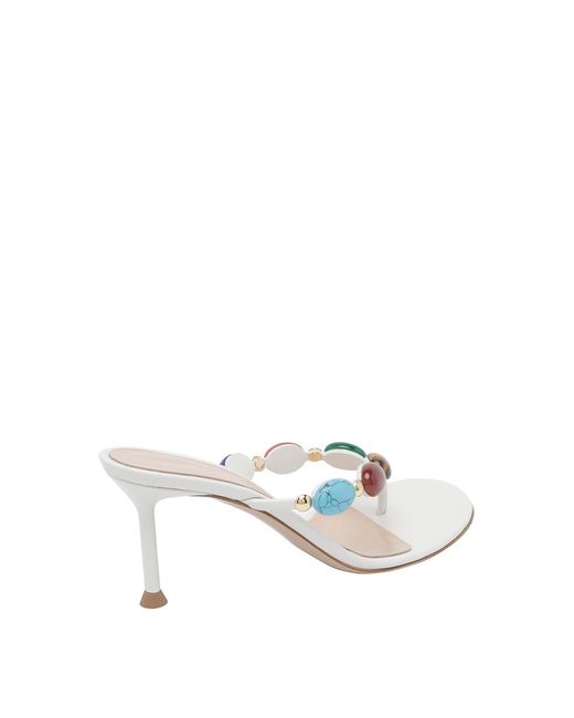 Gianvito Rossi White Shanty Pump Sandals