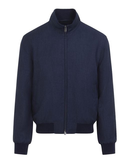 Ralph Lauren Blue Felton Bomber Jacket for men