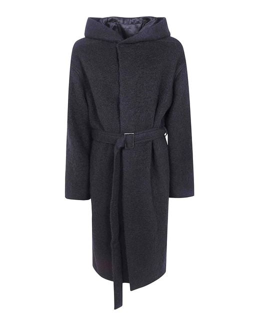 Rick Owens Blue Tower Coat for men