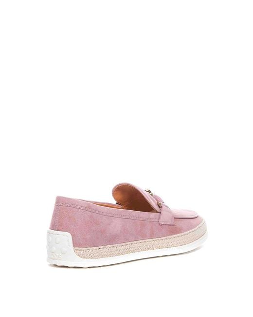 Tod's Pink Loafers