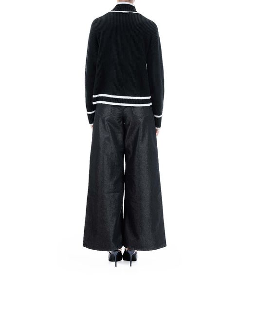 Karl Lagerfeld Black Soutache Autograph Knit