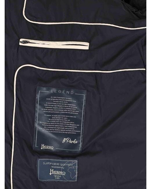 Herno Blue Padded Jacket for men