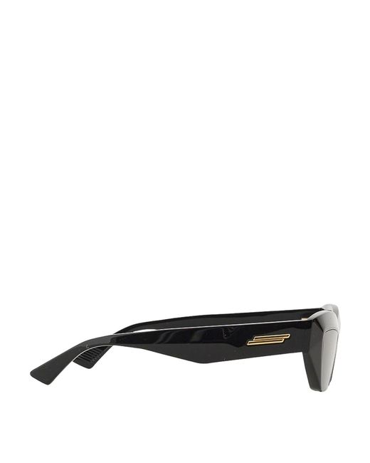 Bottega Veneta Black Sculptured Cat Eye Sunglasses