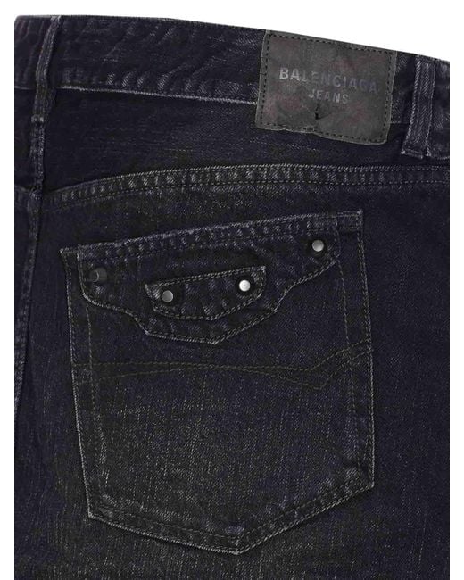 Balenciaga Black Denim City Mini Skirt