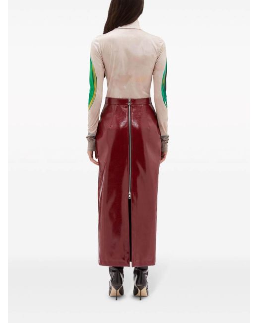 ワンピース MSGM Women Mid Skirts 3842MDA23 25730918 RED MSGM Midi Skirts in Red | Lyst