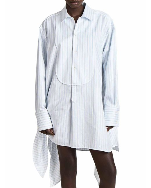 J.W. Anderson White J.W.Anderson Side Knot Shirt Dress
