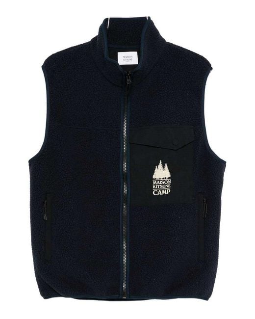 Maison Kitsuné Blue Vest for men