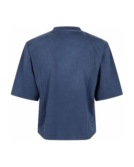 Off-White c/o Virgil Abloh Blue Laundry Boxy Tee Spray D Sapphire