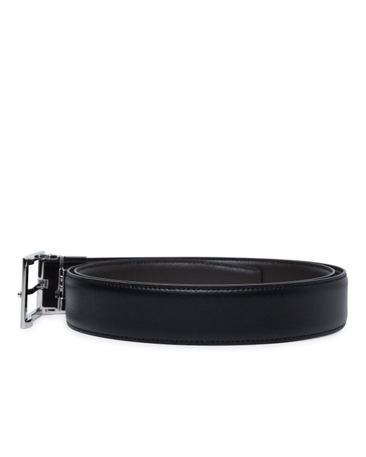 Zegna White Reversible Leather Belt for men