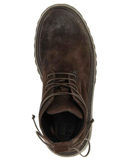 Marsèll Brown Carrucola Combat Boots for men