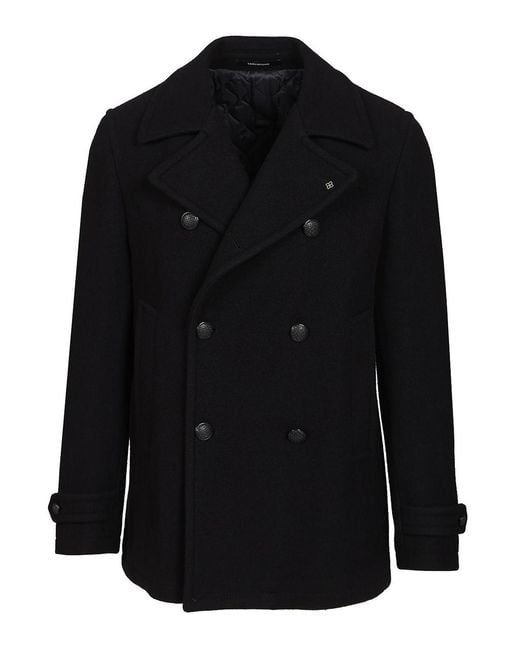Tagliatore Black Monaco Wool Jacket for men