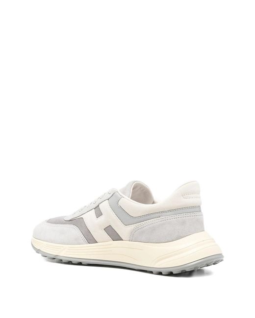 Hogan White H669 Side H Patch Sneakers for men