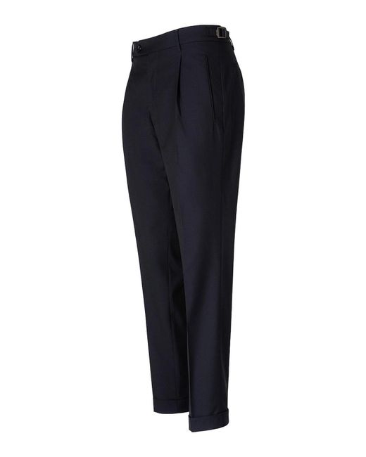 Berwich Blue Relaxed Fit Pants for men