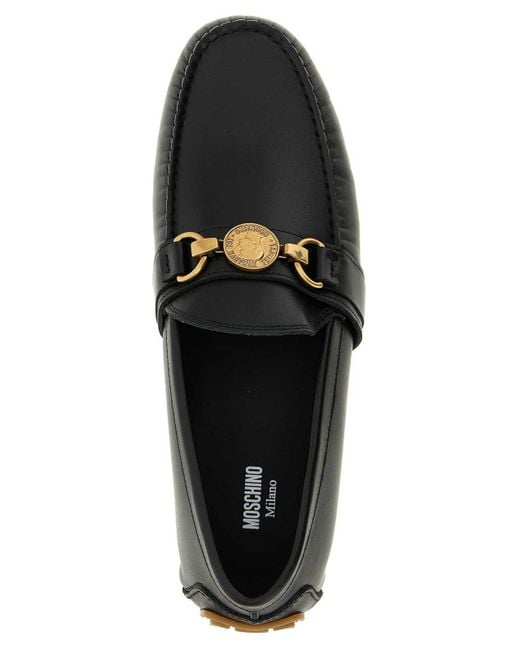 Moschino Black Penny Loafers for men