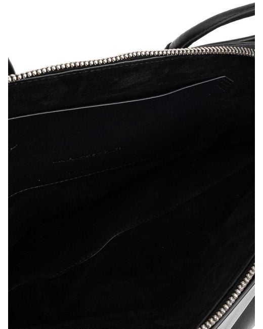 The Attico Black Calf Leather 'La Passeggiata' Top Handle