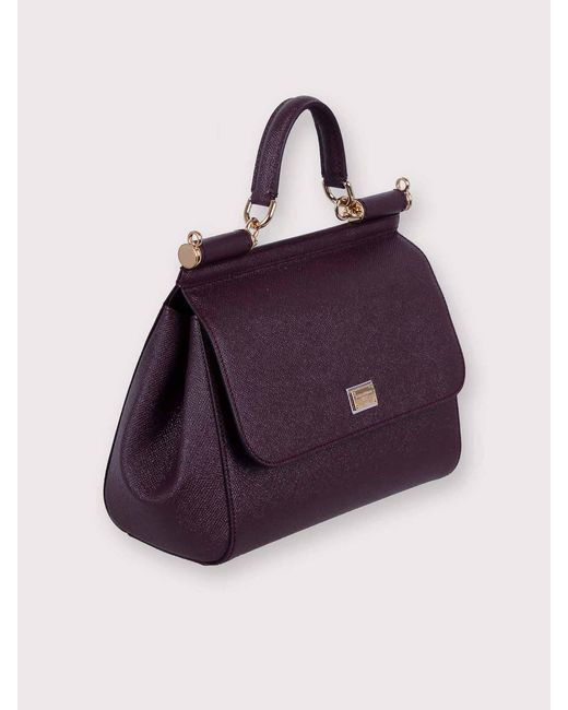 Dolce & Gabbana Purple Sicily Grande Handbag