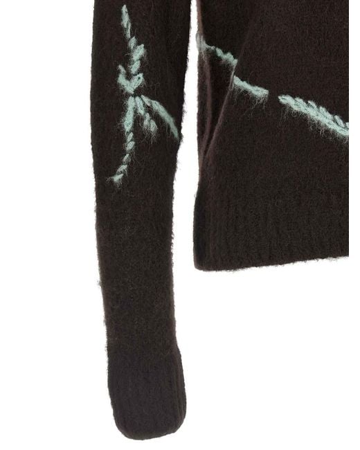 Dries Van Noten Black Mouche Sweater for men