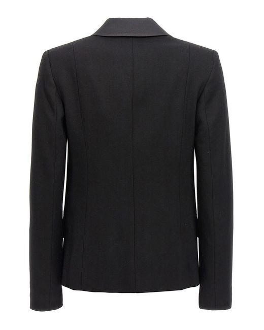 Karl Lagerfeld Black 'Punto' Single Breast Blazer