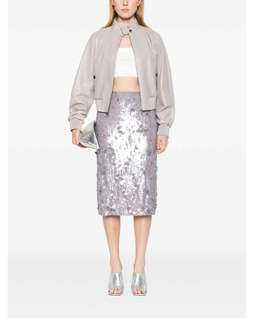 P.A.R.O.S.H. White Midi Skirts
