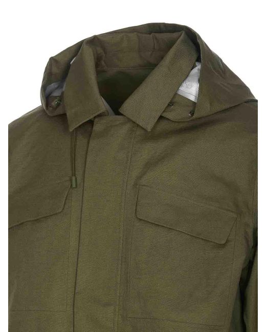 K-Way Green Erhal Linen Blend Jacket for men