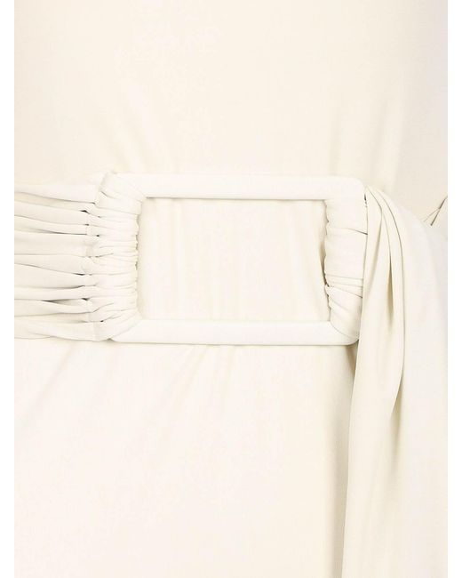 Alaïa White Jersey Dress With Belt