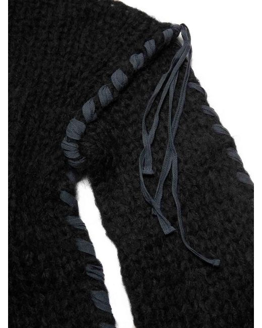 Acne Black Lacing Knit Jumper