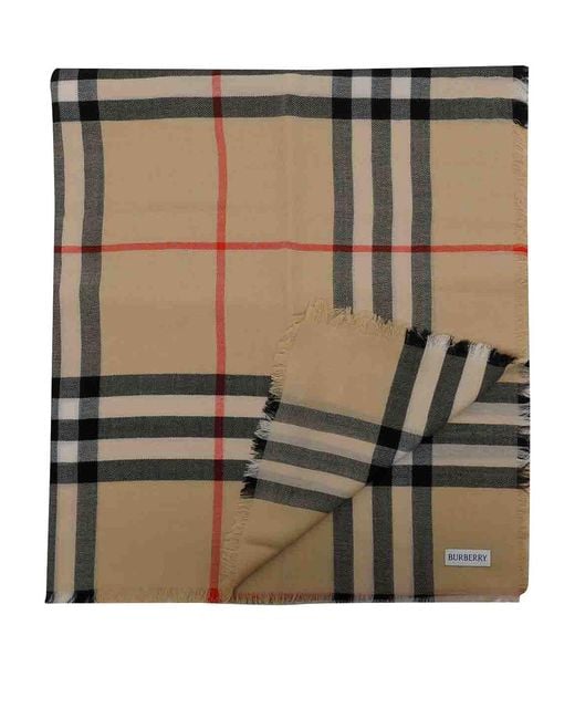 Burberry Green Check Motif Scarf
