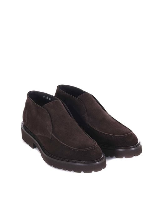 Doucal's Black Doucals Suede Ankle Boot for men