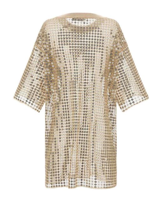 Fabiana Filippi Natural Polyester Short Dress