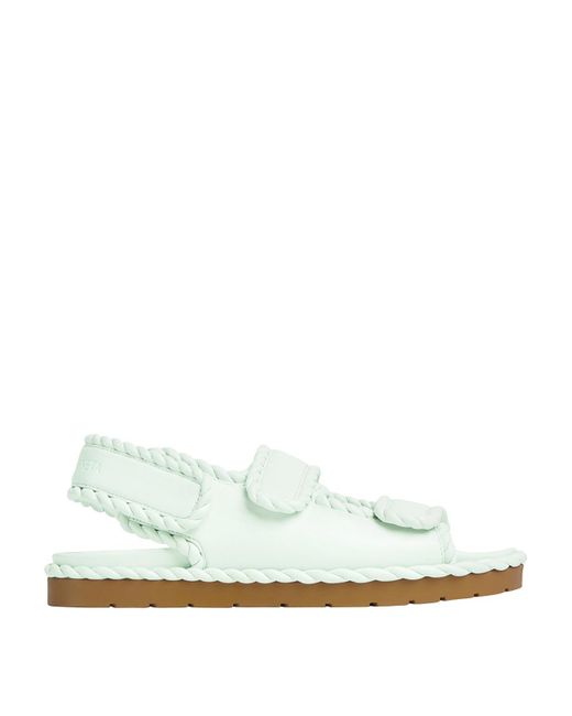 Bottega Veneta White Jack Flat Sandals