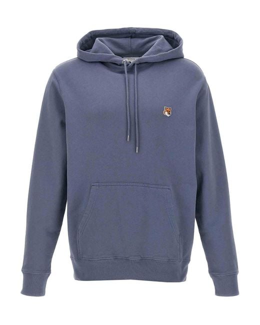 Maison Kitsuné Blue Fox Head Hoodie for men