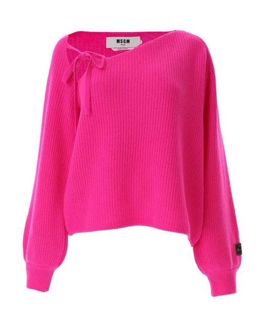 MSGM Pink Asymetric Pull