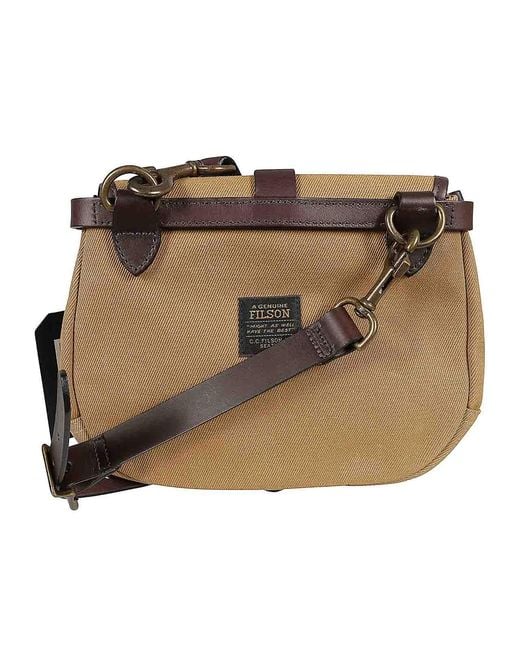 Filson Brown Rigged Twill Field Bag