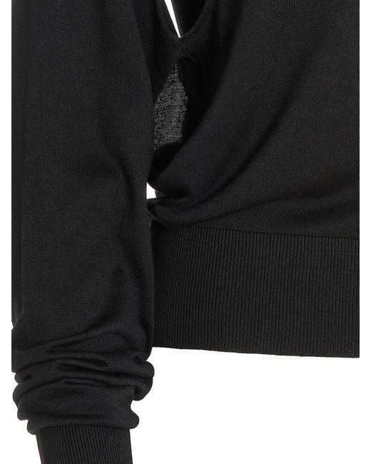 Ramael Black Cut Out Insert Top Sweater