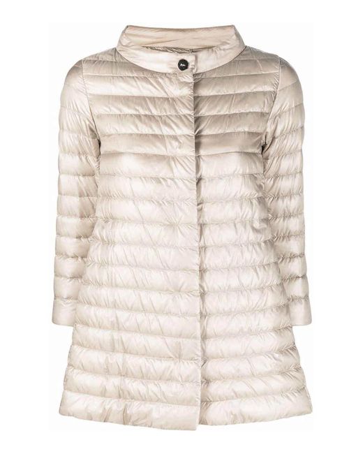 Herno Natural Nylon Midi Down Jacket